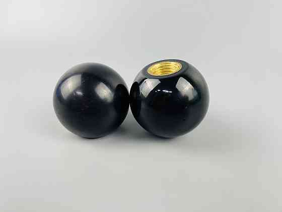 Наконечник важеля універсальний М12, D40 (шар чорний), латунна втулка різь внутрішня М12 Мукачево