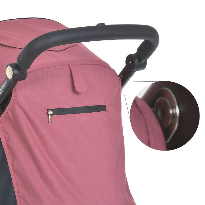 Коляска дитяча EL CAMINO DYNAMIC PRO Dusty Rose прогулянкова з чохлом та дощовиком Темно-рожева (ME 1053-3) Чернігів - фото 10