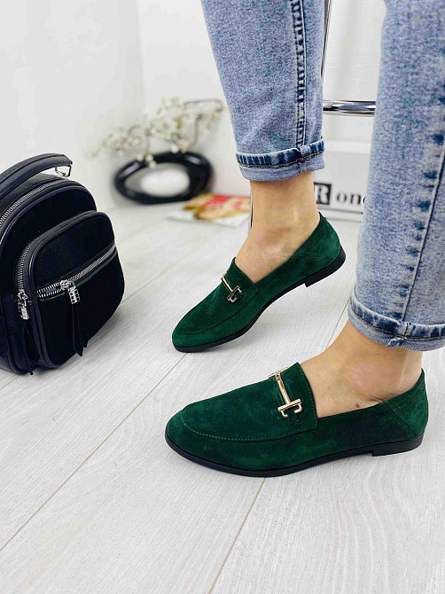 Туфли женские RONE зеленые замша натуральная 38 (2692) Коломыя - изображение 1