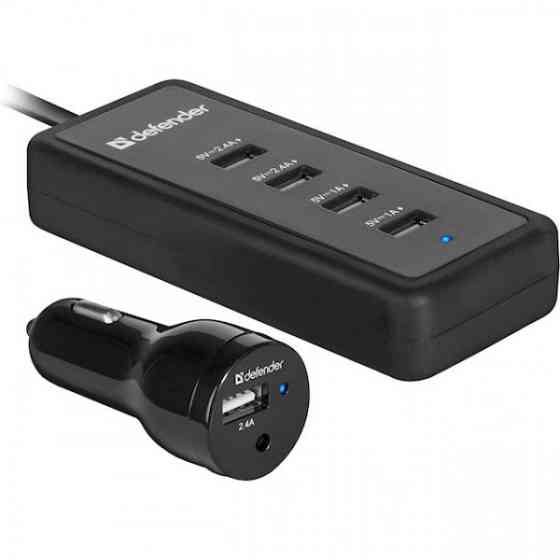 Автозарядка 1 + 4 USB Defender ACA-02 9.2A (83568#) Киев