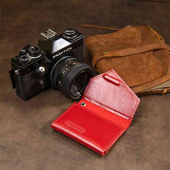 Шкіряна компактна ключниця Червоний (GRANDE PELLE) Київ