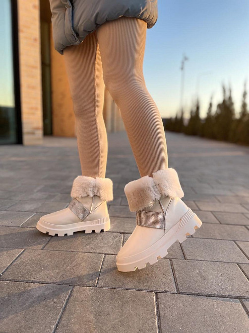 Marko Угги жіночі DE MARKO бежеві натуральна шкіра висота 12 см (4882) Коломия - фото 3