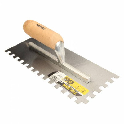 Затирка Tolsen сталева 280х120 мм зуб 10 мм дерев&apos;яна ручка (41013) Вінниця - фото 4