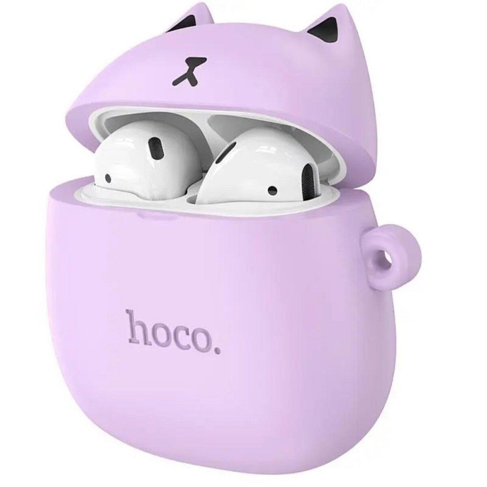 Наушники беспроводные HOCO EW45 Lilac Cat кейс с чехлом котик Bluetooth 6931474789228 Одесса - изображение 1