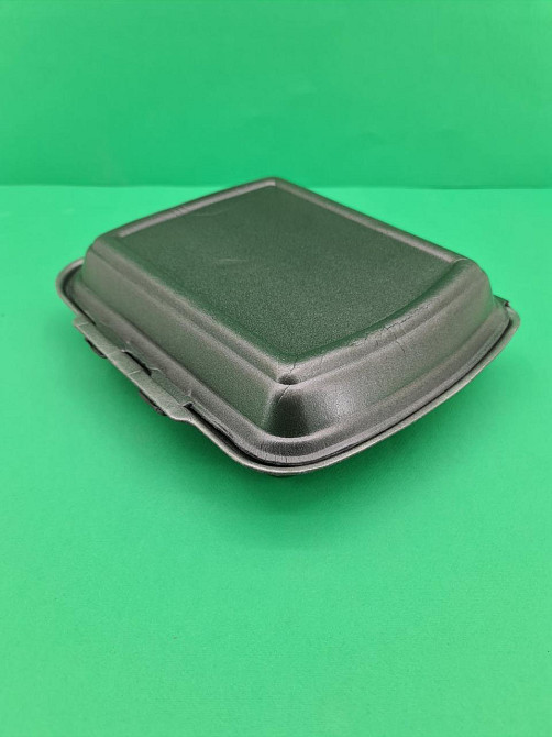 Ланч-бокс из вспененного полистирола с крышкой (220х180х70мм 3-х секционный из ВПС НР-3, черный  (125 шт) Харьков - изображение 4