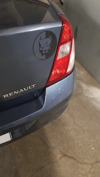 Наклейка на авто Питбуль большая Белая светоотража Киев - изображение 7