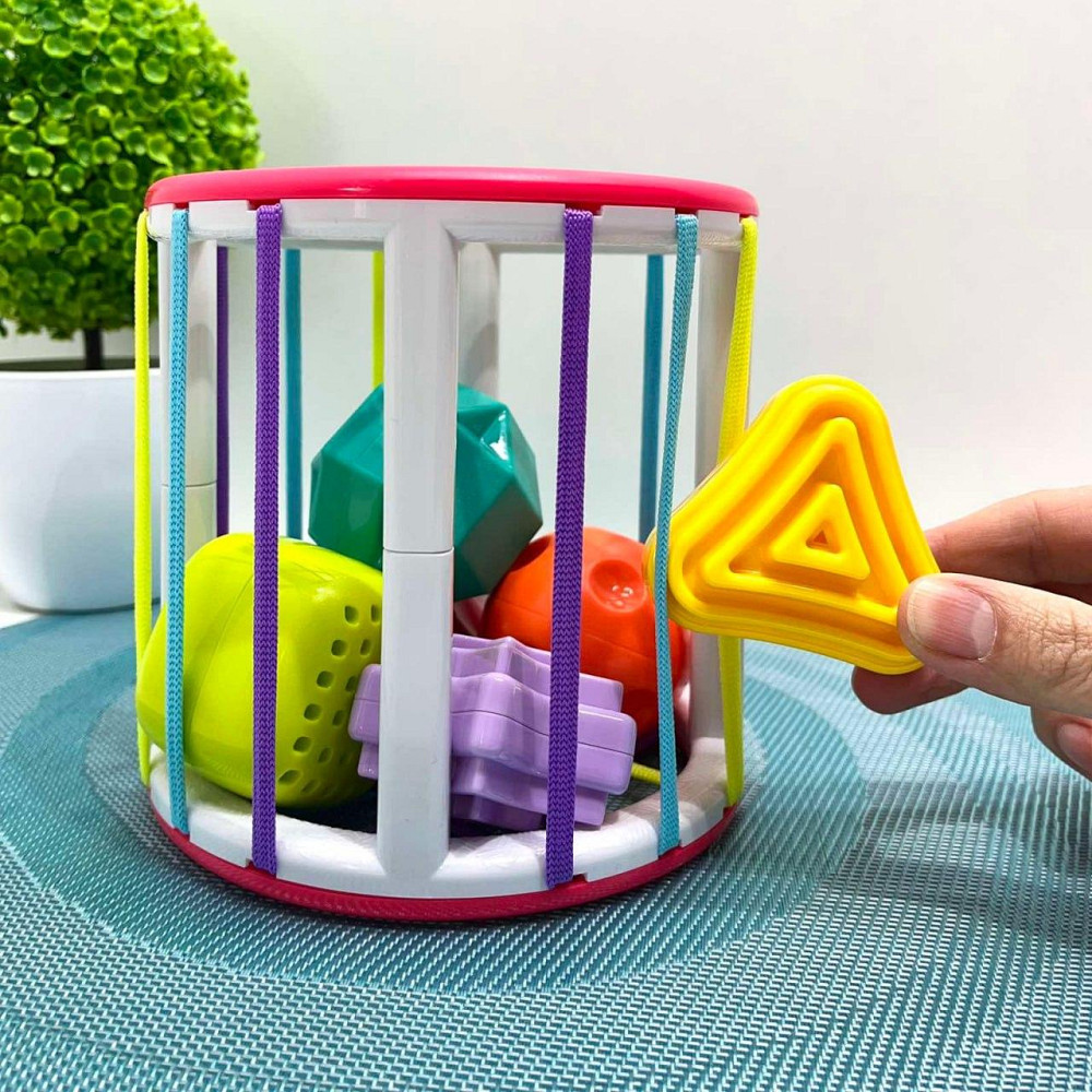 Сортер дитячий гумки на гранях 6 фігур-брязкальце (PLC488-PLC388) Чернигов - изображение 2