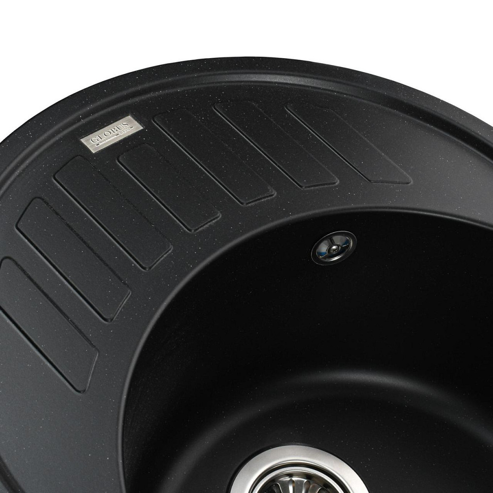 Гранитная мойка Globus Lux ARNO черный 620х500мм-А0002 (000020962) Киев - изображение 3