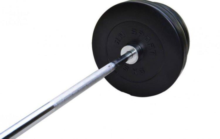 Штанга олімпійська набірна на 100 кг Гантелі, гирі, штанги і диски в ударостійкому пластику Київ - фото 3