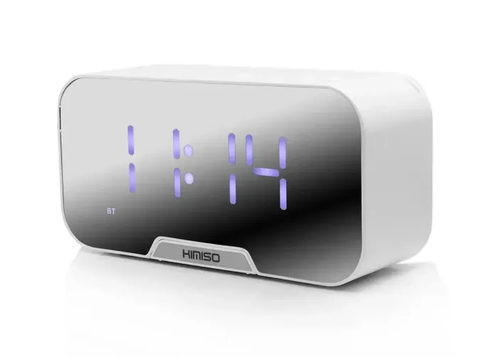 Портативна Bluetooth колонка-годинник KIMISO K-10: 2 динаміки, FM-радіо, будильник, до 5 годин робот Київ - фото 3