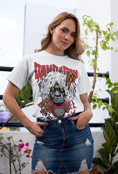 Футболка для хлопчика з аніме принтом Хоррор Аніме Дандадан Окарун оверсайз (зріст від 165 до 180) Чорний AnimeJ0280m Дніпро - фото 3