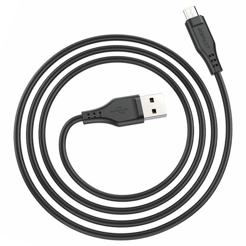 Кабель ACEFAST C3-09 USB - Micro 2,4A, 1.2m, TPE, TPE конектори, колір чорний AFC3-09B Одеса - фото 3