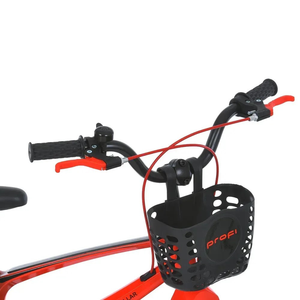 Велосипед дитячий PROFI 16 дюймів STELLAR з бічними колесами магнієва рама та вилка кошик дискові гальма Чорно-червоний (MB Чернигов - изображение 2