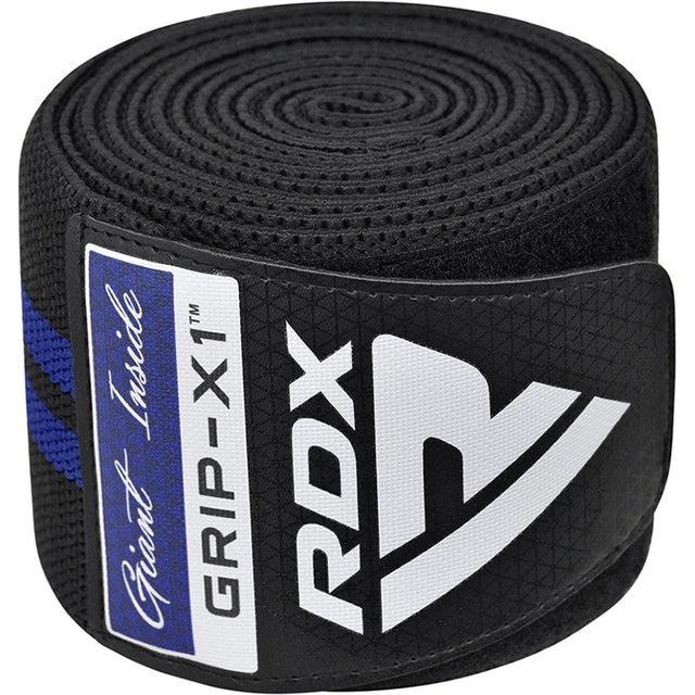 Бинти на коліна RDX GYM KNEE WRAP R11 BLACK/BLUE Каменское - изображение 5