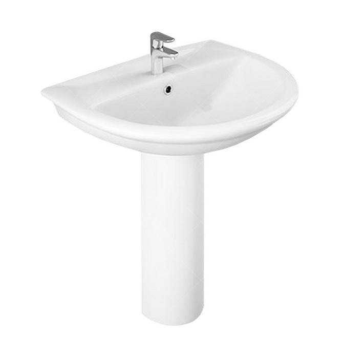 Раковина та ніжка RAK Ceramics Karla 60.5x83.5x48.5см (RAK0011) Білий Вінниця - фото 1