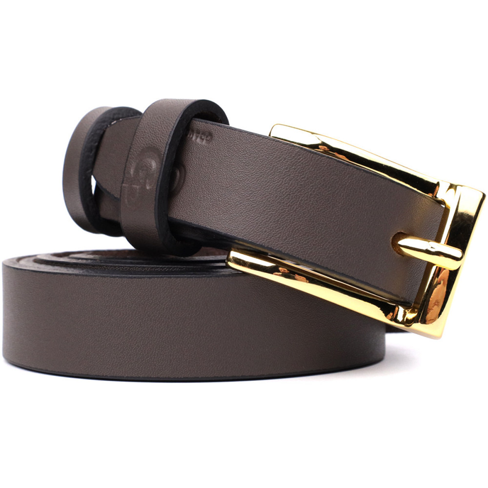 Элегантный узкий кожаный ремень для женщин GRANDE PELLE 22952 Красный Киев - изображение 2