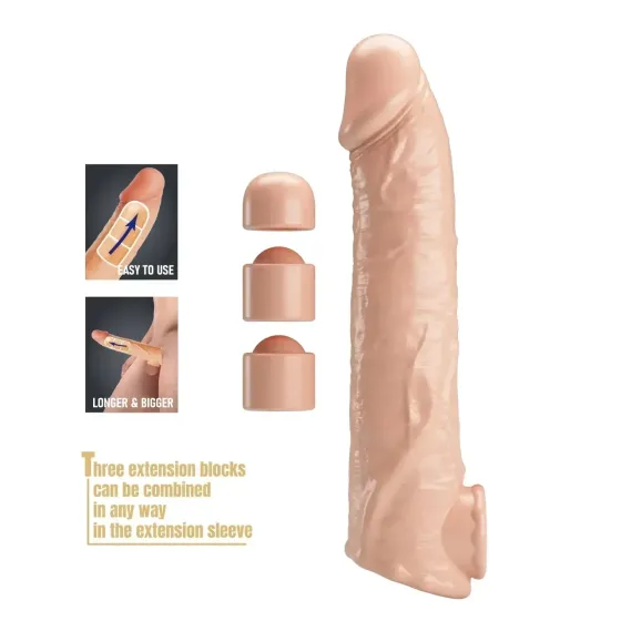 Подовжуюча насадка Pretty Love - Silas Penis Sleeve, BI-026279 Sex Aura Київ