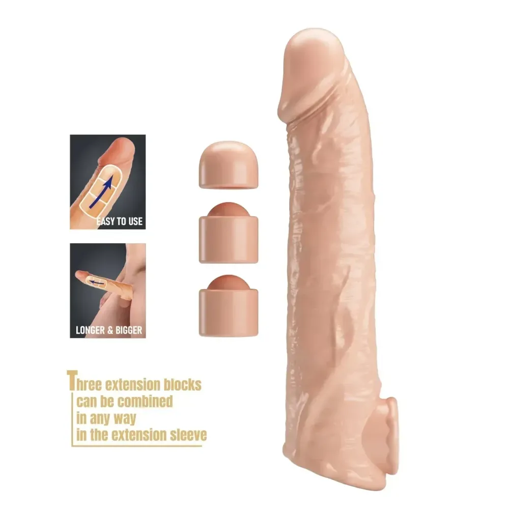 Подовжуюча насадка Pretty Love - Silas Penis Sleeve, BI-026279 Sex Aura Київ - фото 3