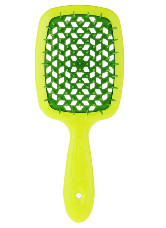 Щетка для волос Janeke Superbrush The Original, цвет желтый-зеленый Славянск