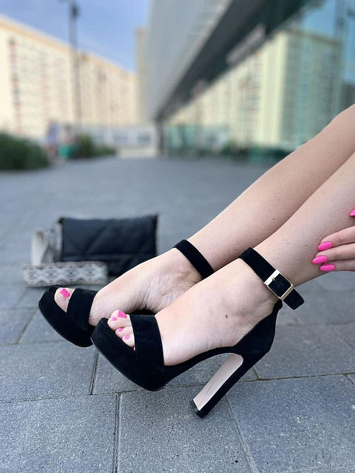 SANTINI Босоніжки жіночі SANTINI 951081-21 чорні (літо, замша натуральна) (3793) 36р.38р.39р. Коломия - фото 1