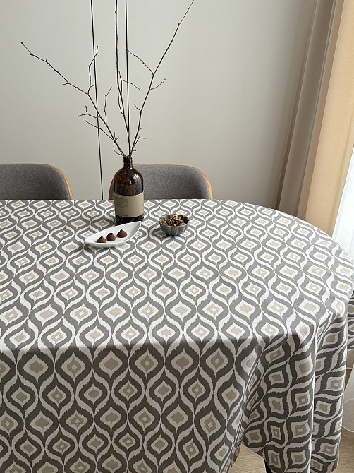 Ecotton Скатертина столова Ecotton DUCK 170х200 см водовідштовхувальна Абстракт сірий (27951/29 Коломия - фото 9