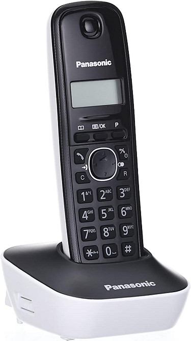 Panasonic KX-TG1611 DECT радиотелефон настільний белый чёрный аккумулятор NiMH AAA подсветка экрана телефонная Киев - изображение 4