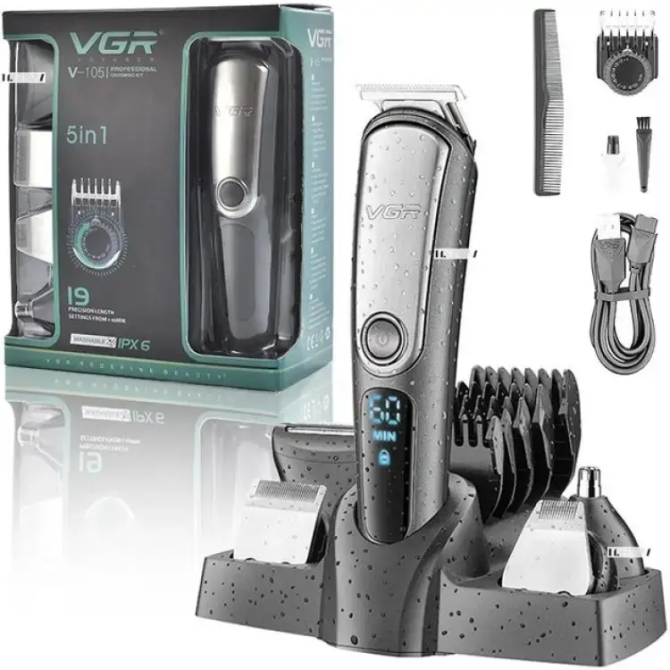 Машинка для стриження волосся 5 in 1 VGR V-105 (40) Київ - фото 1