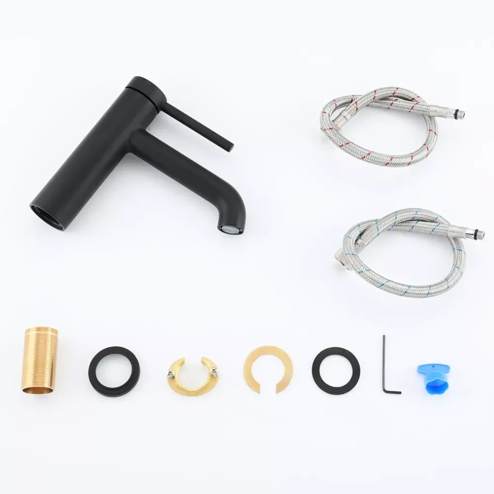 Змішувач для умивальника Gappo G1006-6 чорний Київ - фото 6