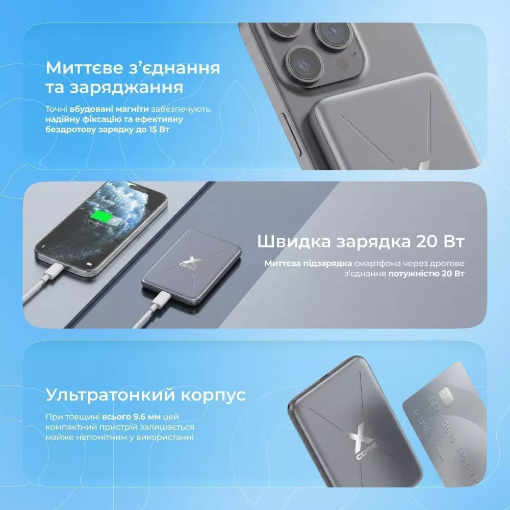 Універсальна мобільна батарея Proove X-Core 20 W 5000 mAh Purple (PNXC20010009) ( 12262 ) Харків - фото 16