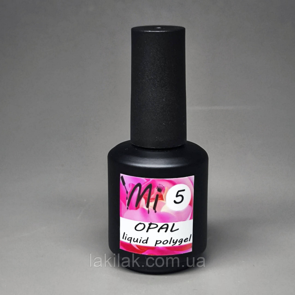 Рідкий полігель Мі OPAL #5 ніжно-рожевий з шимером 15мл (пляшка з пензликом) Херсон - изображение 1