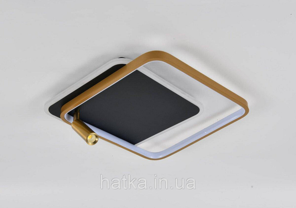 Світильник стельовий світлодіодний VALESO CH8005, LED, 4700LM, Чорний+Золото Київ - фото 1