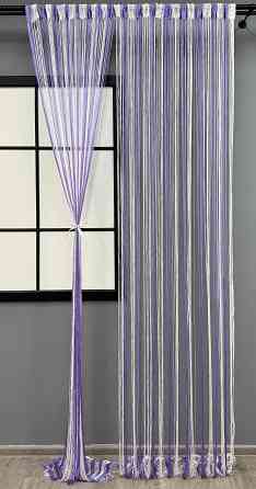 Штори-нитки "Кісея" з люрексом Бузковий з білим 300х300см 1 шт (61-096) Київ