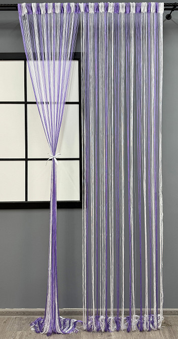 Штори-нитки "Кісея" з люрексом Бузковий з білим 300х300см 1 шт (61-096) Київ - фото 2