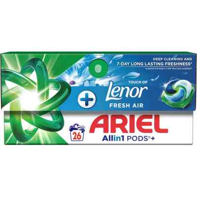 Капсули для прання Ariel Pods+ All-in-1 Touch of Lenor Дотик свіжого повітря Lenor 26 шт. (8700216766043) Вінниця