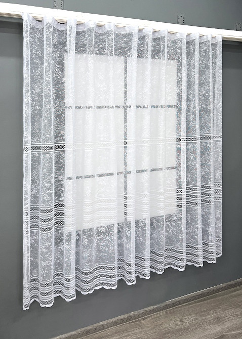 Тюль VR-Textil 2008т Жаккард Белый 400х170 см (42-1031) Киев - изображение 2