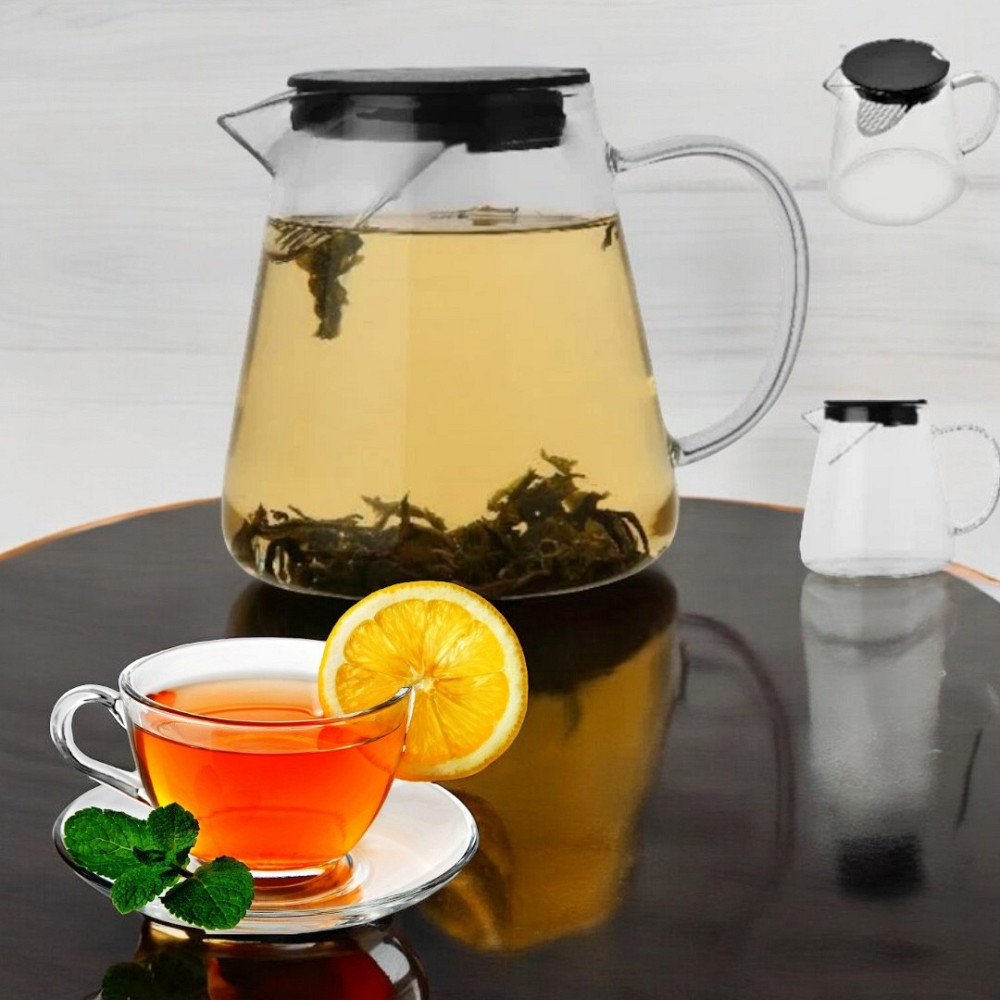 Стильний Скляний Чайник-Заварник 950 мл. Термостійкі До 500 ° Одеса - фото 1