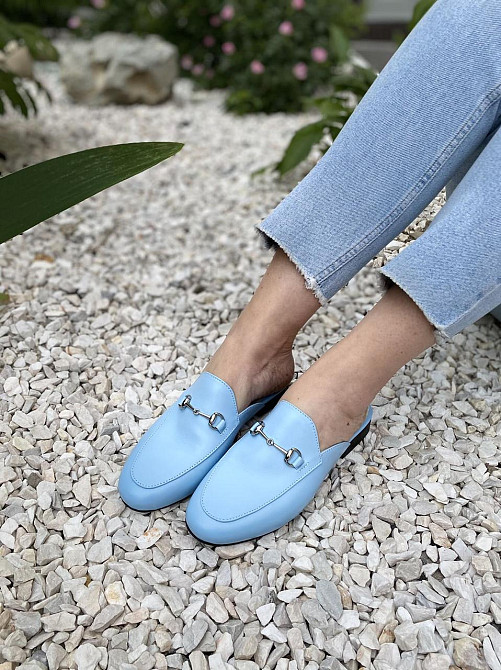 Olli Шльопанці жіночі OLLI Л-1-10152 блакитні (літо, шкіра натуральна) (4550) Коломия - фото 10