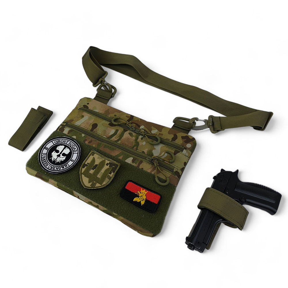 Сумка тактична для документів, Чоловіча армійська сумка розвантажувальна тактична нагрудна RE-67 Львів - фото 2