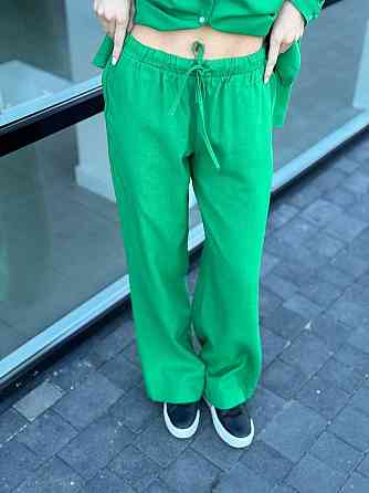 Костюм жіночий літній льон Зелений 42/44 Харків