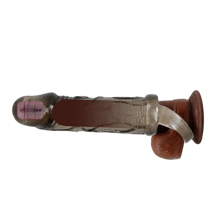 Насадка-презерватив з вібрацією "Men extension" BI-026210A-1 Sex Aura Київ - фото 6