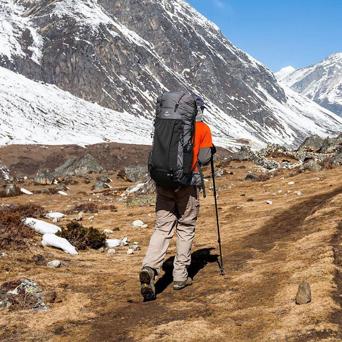 Рюкзак туристичний Naturehike Rock NH19BP095, 60+5 л, графіт в клітинку Киев - изображение 6