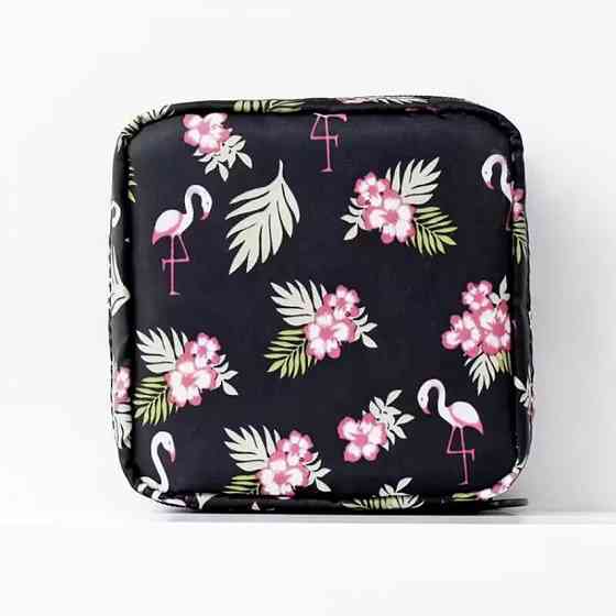 Органайзер косметичка для гигиенических салфеток и прокладок дорожняя раскладывается на молнии Flamingo Вінниця