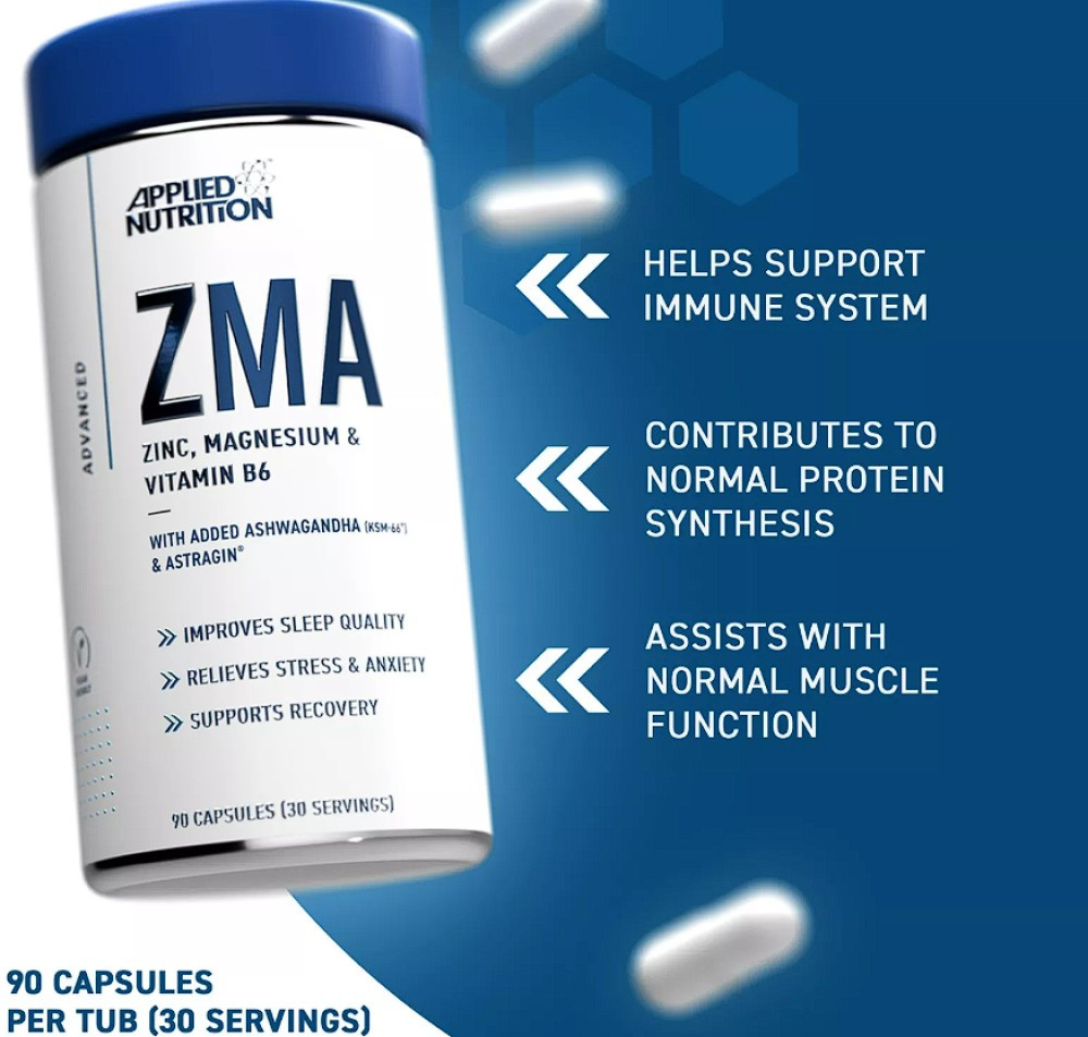 Цинк, магній та вітамін B6 Applied Nutrition Zinc, Magnesium & Vitamin B6 Capsules With Ashwagandha 90 капсул Луцьк - фото 2