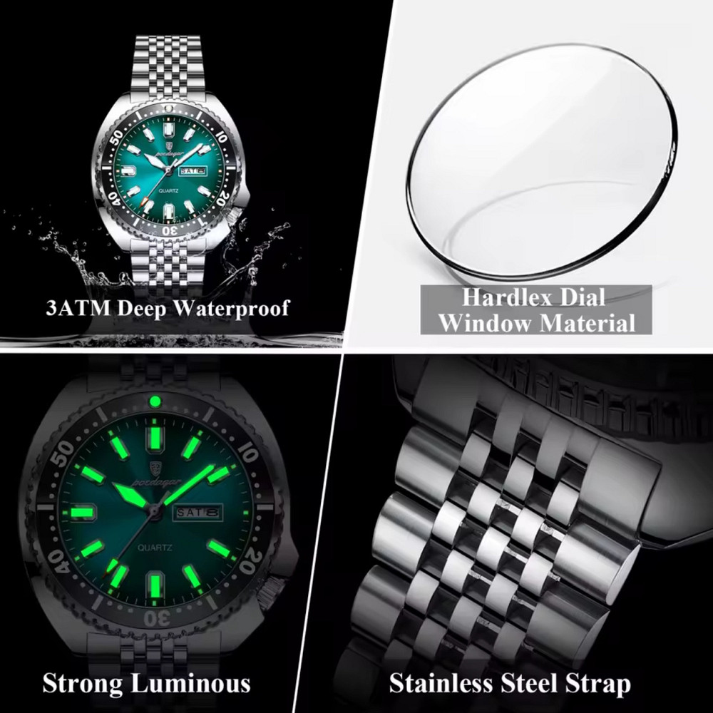 Годинник чоловічий кварцовий Poedagar Stanford Rubber (2 ремінці) Київ - фото 4