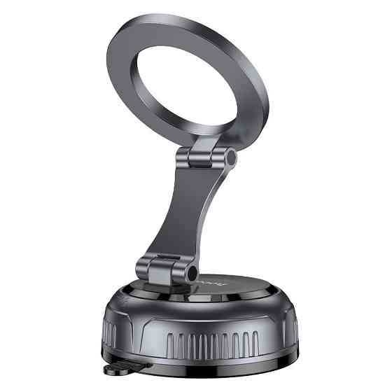 Автотримач для телефона HOCO H92 High vacuum suction cup magnetic holder(universal) Black Metal Gray Одеса