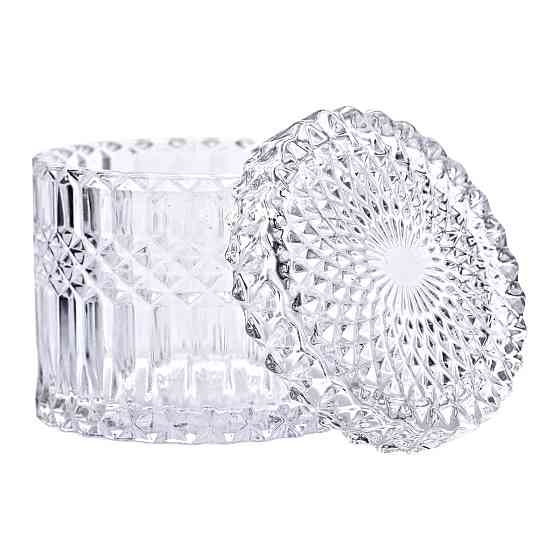 Yiwu Цукерниця з кришкою я кругла скляна HP-4-100 Київ