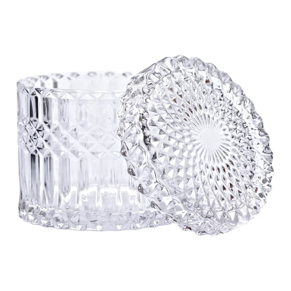 Yiwu Цукерниця з кришкою я кругла скляна HP-4-100 Київ - фото 3