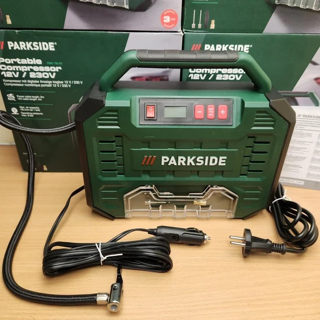 Автомобільний компресор 12/220в Parkside PMK 150 A1 компресор для підкачування коліс QS-39 Львів - фото 1