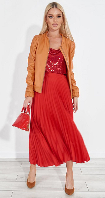 Яркая куртка из эко кожи Киев - изображение 5