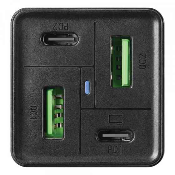 Зарядний пристрій 4xUSB 65W GaN (2xUSB-C+2xUSB-A) чорний Sandberg (441-45) Київ